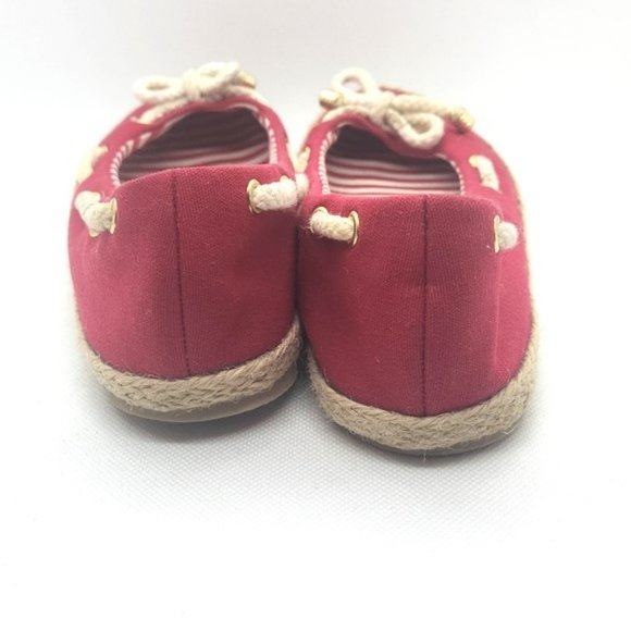 Chaps Red "Celia" Espadrilles Slip-On Shoes - Size 6B - Picture 9 of 10